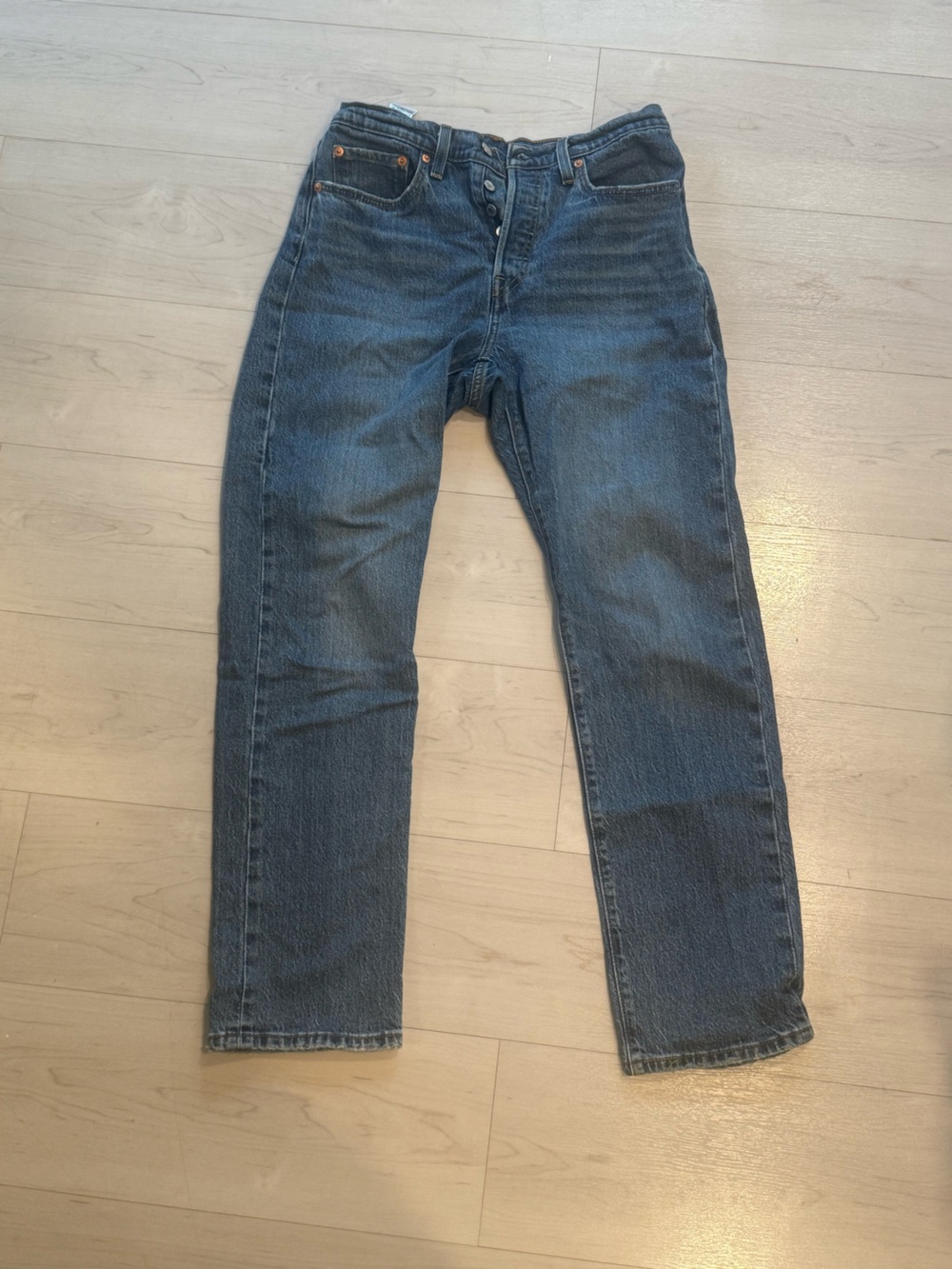 Levi's Women's Straight Leg Jeans in Dark Blue
